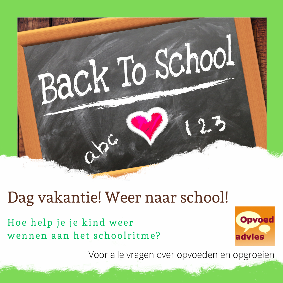terug naar school na vakantie