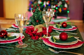 kerstdiner tafel servies feest